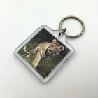 Business promotional gift Custom logo plastic acrylic animal keyring