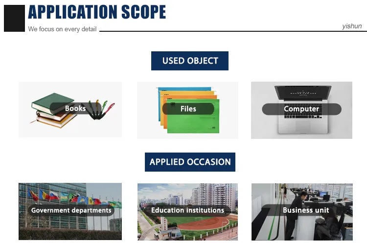 Cheap price MDF work stand steel office computer working table with 2 sides drawer desk