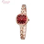 KIMIO K6221S Women Quartz Watches With Rhinestone Small Dial Metal Bracelets Clock Lady Dress Watches