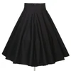 latest design rockabilly clothing women umbrella black full circle pleated skirts