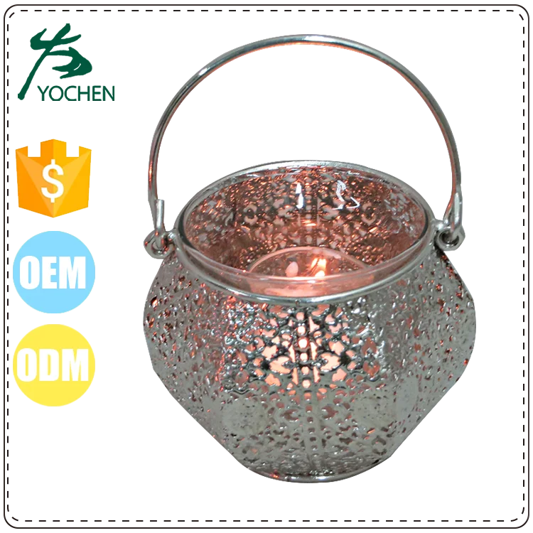 Factory direct sale modern tabletop geometry tealight iron candleholder