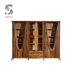 Modern corner zebra wooden bookcase bookshelf,wood book rack