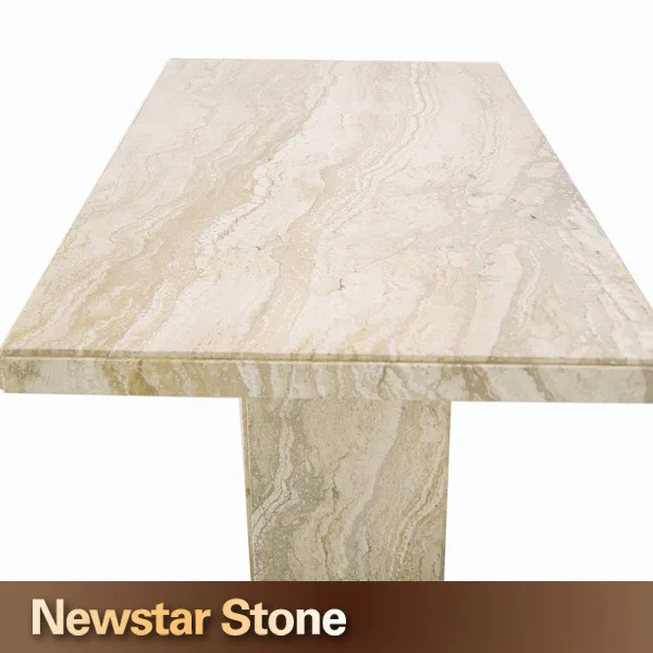 Made In China Polished Round Travertine Stone Table Top Buy Round
