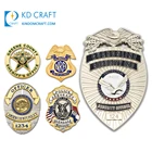 High quality personalized custom metal zinc alloy embossed 3d enamel security chaplain badge