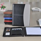 2017 newest design Gift Leather portfolio folder/Promotion file bag/office conference folder