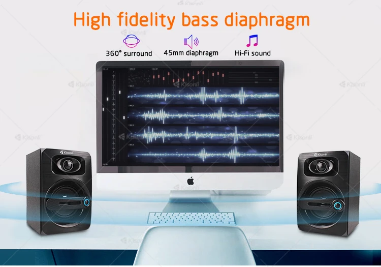 New big bass wired usb speaker, 5V power 2.0 computer pc mini speaker - ANKUX.COM