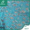 factory direct beautiful pattern french net turquoise blue in lace fabric