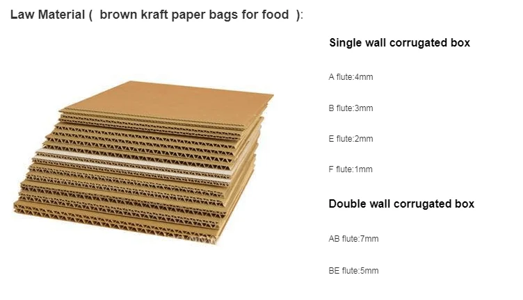 food paper shopping bag with handle, craft brown custom kraft