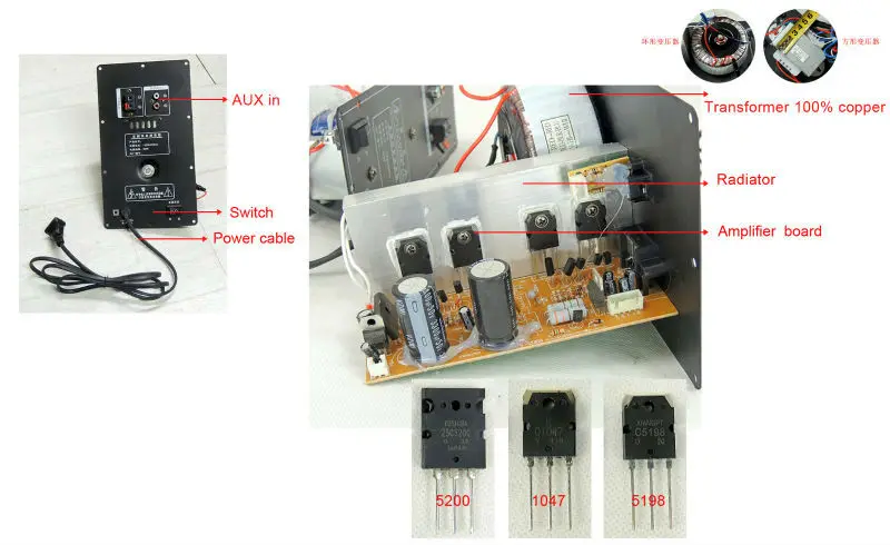 Professional Active Stage Speaker DJ Bass Speaker 2.0 Home Theater Speaker Box With USB,SD,FM,EQ,Guitar Input - ANKUX.COM