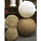 small tall round white beige brown colorful rattan string paper outdoor plastic hanging pendant lamp shades