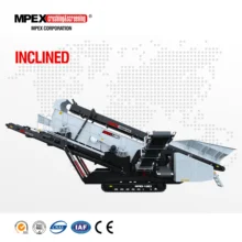 MPEX vibrating screen, triple deck tracked mobile screen machine, stone screening equipment in minerals, recycling, aggregates