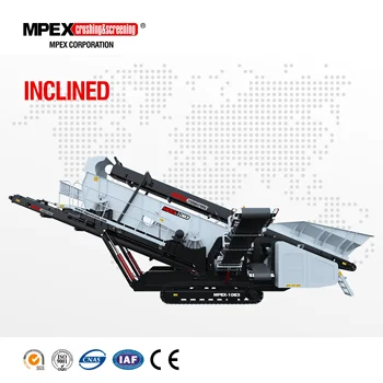 MPEX vibrating screen, triple deck tracked mobile screen machine, stone screening equipment in minerals, recycling, aggregates