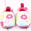 Beautiful Newborn Baby Flowers Prewalker Shoes Kids Girls Cotton Fabric First Steps Shoes