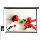 Low Price 4:3 100 inch Electric Wall Mount Projection Screen Motorized Electric Projection Screen Projector