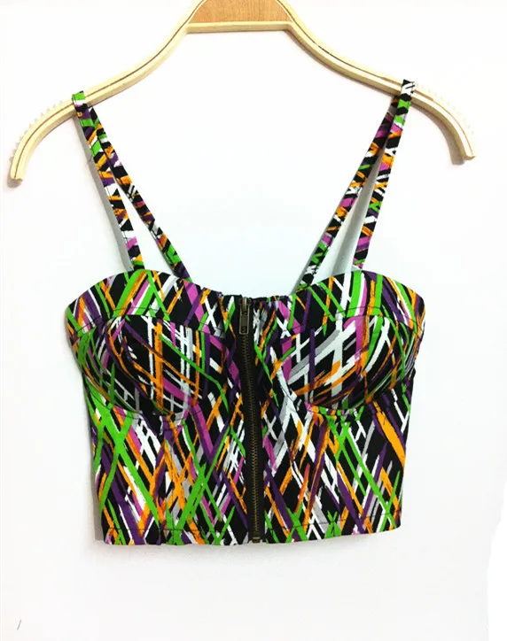 2015 summer hot sexy corset style fluorescent strip fluorescent strip hot little camisole Brazil, Europe and the United States