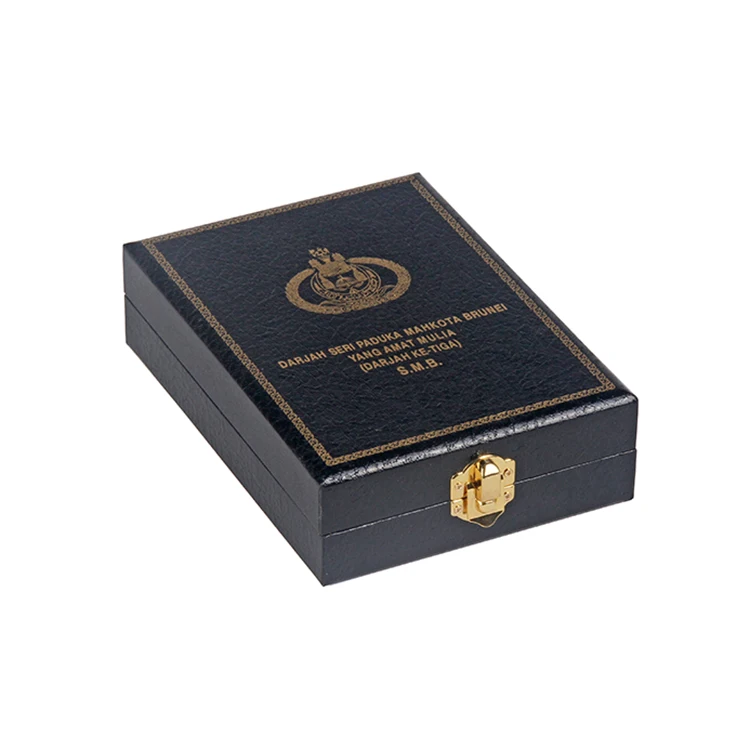 custom luxury gift box medal package velvet box for coin paper