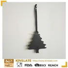 Slate Christmas tree gift&crafts natural black slate hanging gift for holiday gift