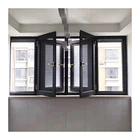 French grey insulating glass sound-proof fixed window partition heat insulation australian standard
