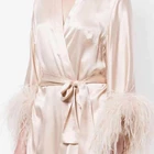Bride and bridesmaid feather robe for wedding party