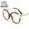 Low MOQ in stock retro style students metal round frame glasses optical