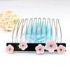Japanese and Korean Style Hair Accessory Cellulose Acetate Acrylic Pink Flower Bridal Haircomb