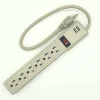 High Quality ETL Listed America Extension Power Socket 6 Outlets With Switch With USB