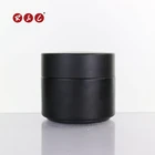 50ml Matte Black Glass Cream Jar For Cosmetic Cream Jar