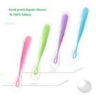 Custom Baby Products BPA free food grade feeding tableware natural liquid baby silicone feeding soft tip spoon