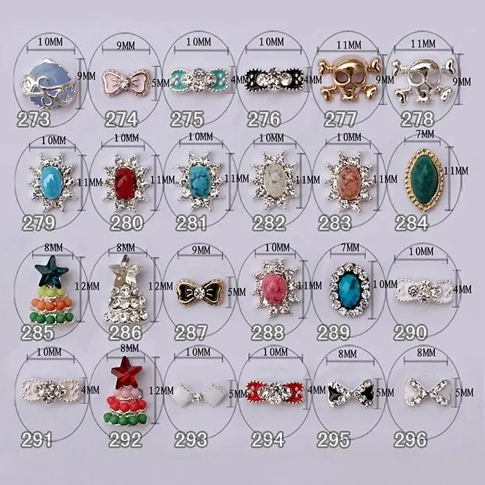 China supplier top quality 3d diamond alloy nail art decoration