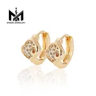 Stylish stud 18k gold plated fashion jewelry women's hoop earrings