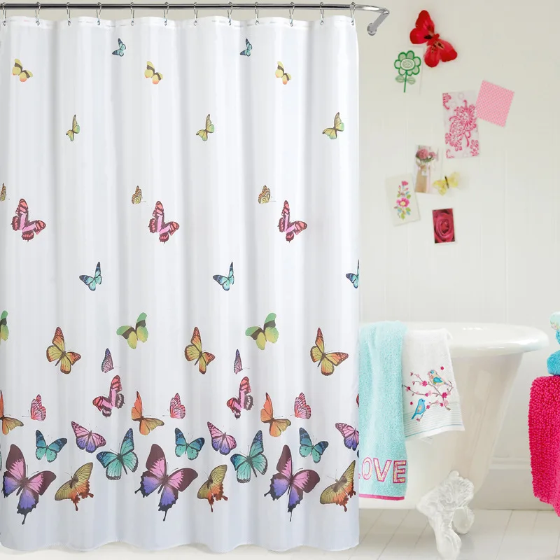 Hot sell polyester waterproof digital printing shower curtain
