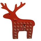 Red 24 Days Wood Christmas Advent Calendar