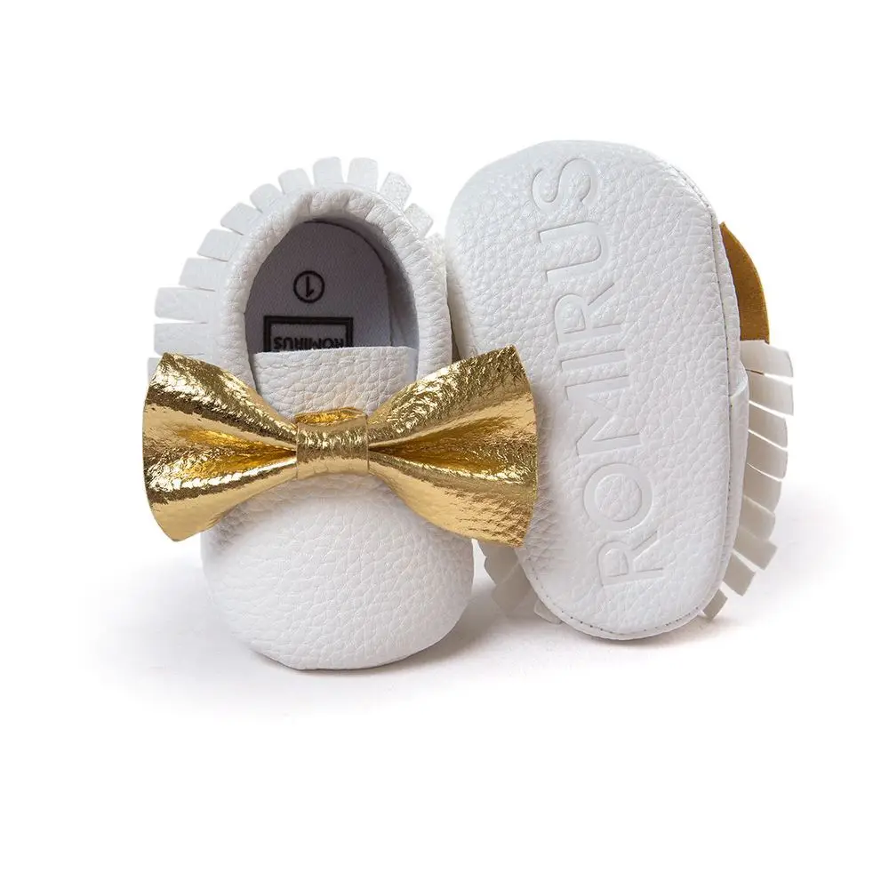 The same paragraph seven! Color bowknot tassel soft bottom shoes baby shoes mens age 0217