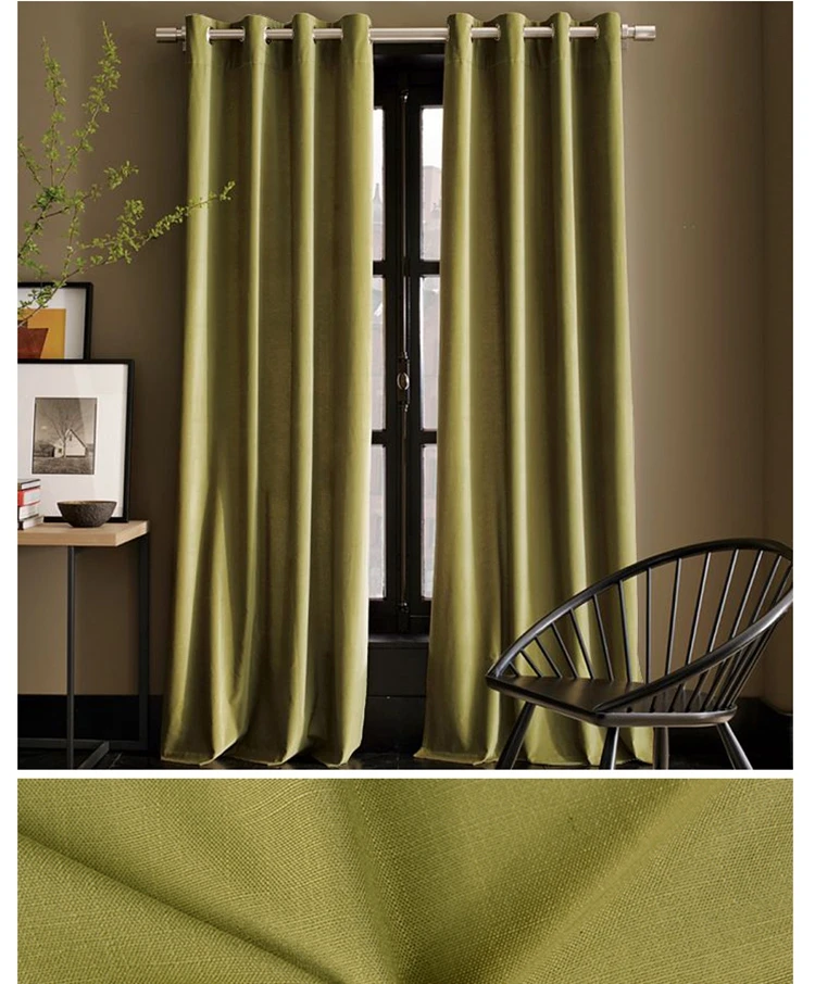 Natural Cotton salon decorating curtain fabric malaysia home window curtain
