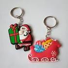Cheap wholesale promotional gifts christmas key chain custom rubber key chain
