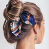 2019 New Chiffon Bowknot Silk Hair Scrunchies Women Pearl Ponytail Holder Hair Tie Rope Rubber Bands Hair Accessories