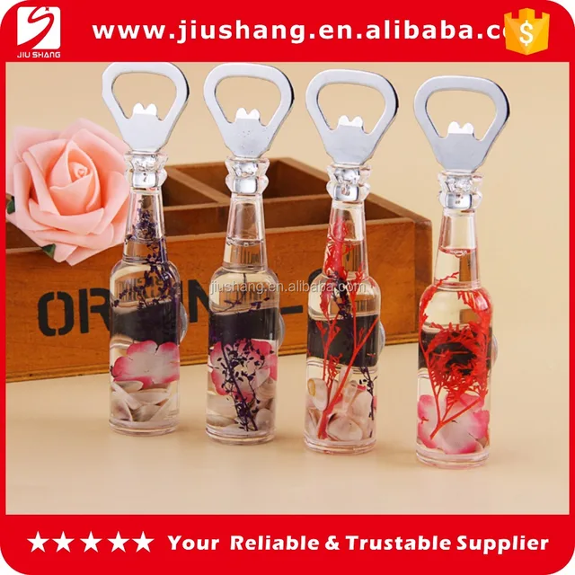 factory cheap oem acrylic beer bottle shape opener with magnetic