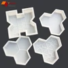 Star design Rubber cement tile molds interlocking pavers moulds