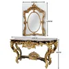 Hand Drawing Room Furniture Baroque Style Hallway Console Table and Mirror