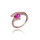 Gold Plated CZ Fashion Cubic Zirconia Rings For Engagement