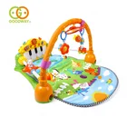 safety pedal piano musical play gym mat baby fitness rack with protection handle
