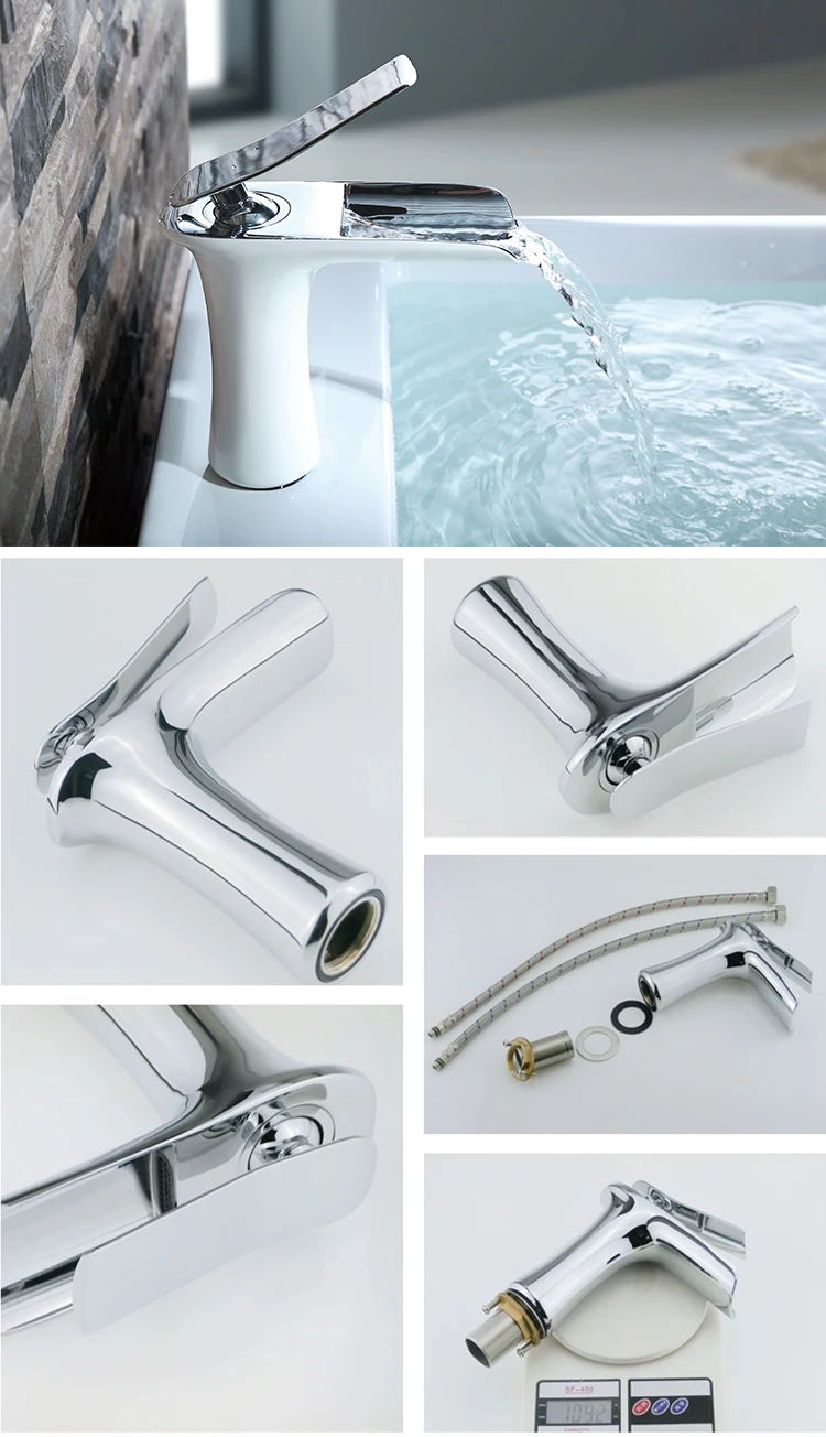 kaiping sanitary ware brass bathroom tap waterfall sink faucet