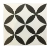 Indoor decoration 200*200mm white mix black flower porcelain wall tile pattern tile floor art tiles