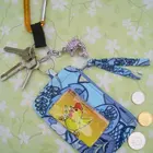 Z001 Cotton Lanyard And Cute Cotton Zip Up Id Case