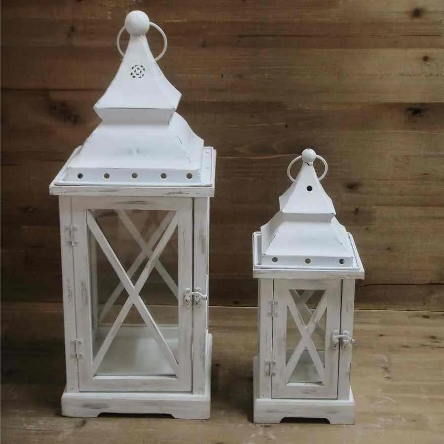 Blanc en bois lanterne table de coupe vent bougie ~ Coupe Vent En Bois Blanc en bois lanterne table de coupe vent bougie ~ Coupe Vent En Bois