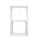 European Style Bedroom Kitchen Exterior Vertical Sliding Aluminum Frame Double Sash Windows