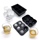 BHD Wholesale Clear Jumbo Sphere Rubber Ice Ball Mold Custom Silicone Ice Cube Tray