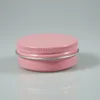 Pink free sample 10g 15g 30g 1oz 2oz aluminum candle tin , solid perfume container , hair wax can