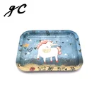 Custom Printing Candy Tin Rolling Tray /rectangular Small Metal Tin Serving Tray