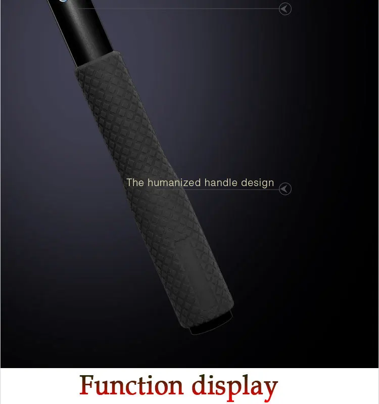 self-photographed with soft foam grip selfie stick with the trigger